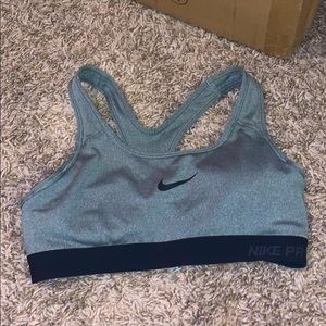 Nike Pro Grey Dri-Fit Sports bra SMALL